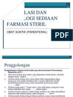 Formulasi Dan Teknologi Sediaan Farmasi Steril