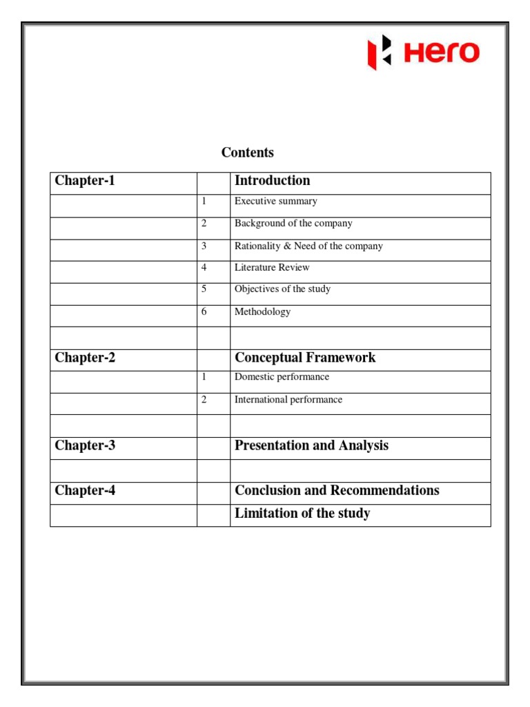 Hero MotoCorp Project Report Summary | PDF | Consumer Behaviour | Behavior