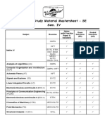 Printed Study Material Mastersheet SE Sem. IV: Subject Branches Exam Questions (EQ) Graded Questions (GQ)