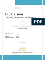 CIBA Vision: The Daily Disposable Lens Project (A)