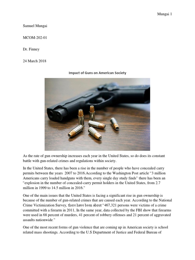 Effects of Gun Ownership in America | PDF | Concealed Carry In The ...