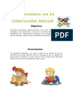 Literatura en La Educaion Inicial