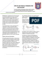 Destilacion de Una Mezcla Ternaria