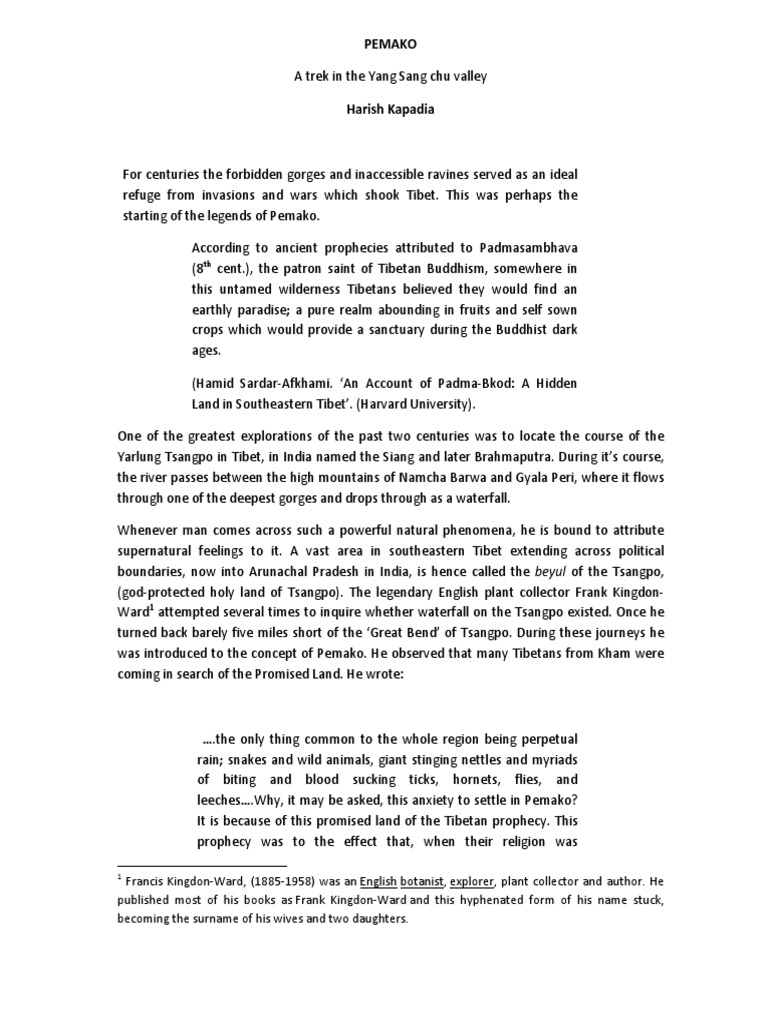 Exploring Pemako: The Hidden Paradise | PDF | Tibet