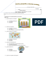 Escuela Las Mercedes 3o Año Básico Prueba Geografía