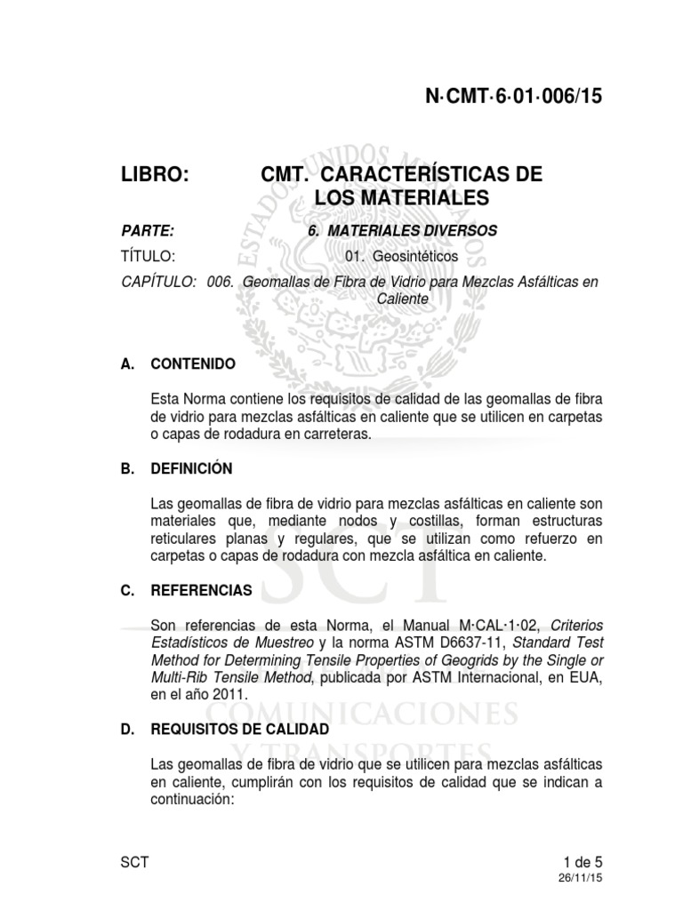 N CMT 6 01 006 15 | PDF | Lentes | Calidad (comercial)