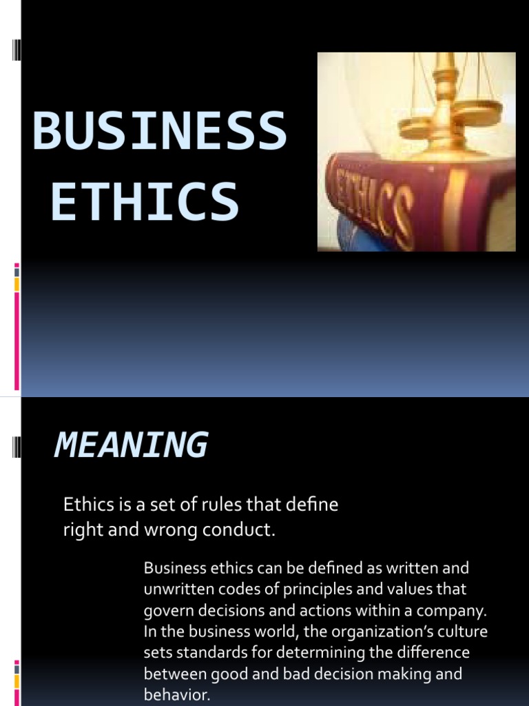 business ethics chapter 4 ppt