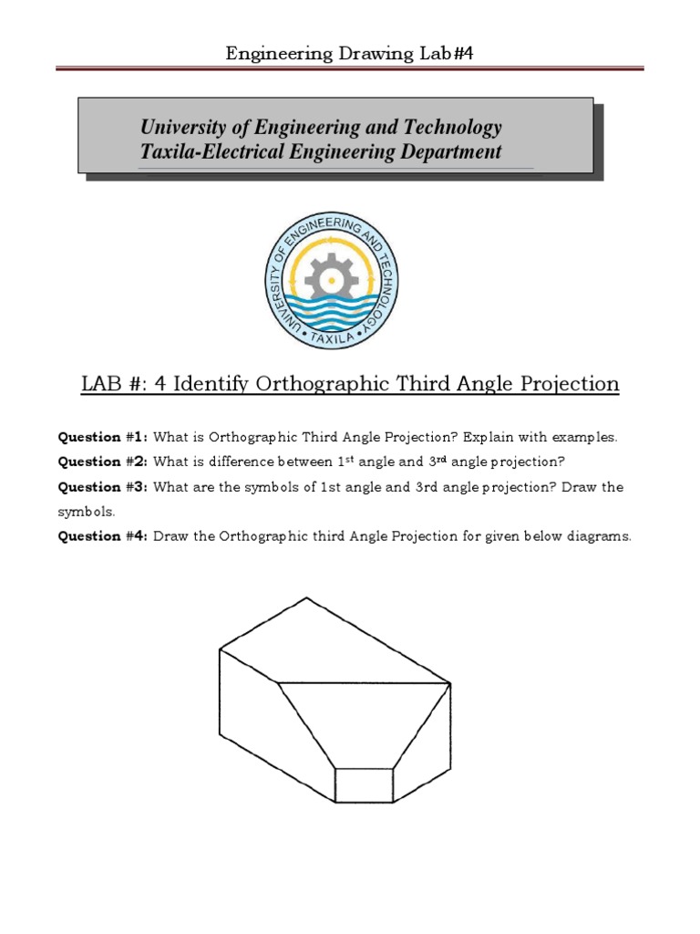 Third Angle Projection Explained | PDF