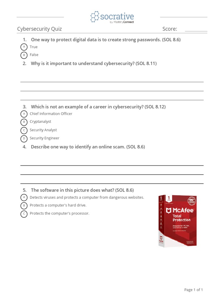 Quiz Cybersecurityquiz | PDF