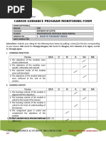 Career Guidance Program Monitoring Form Modules 1-8