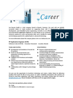 RF Application Engineer (F/M) : Tasks and Duties: Your Profile