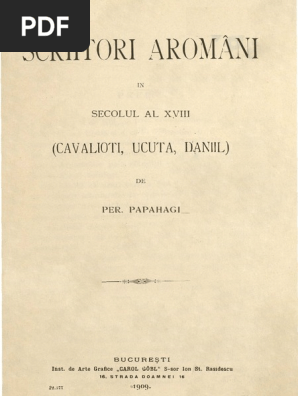 kaki  Pericle Papahagi Scriitori Aromani in Secolul Al XVIII Lea
