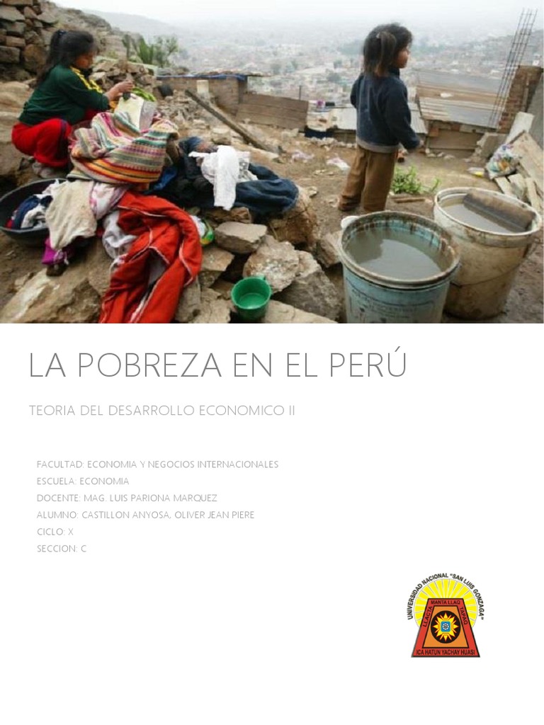 Pobreza en el Perú: Retos y Soluciones | PDF | Pobreza | Pobreza e ...