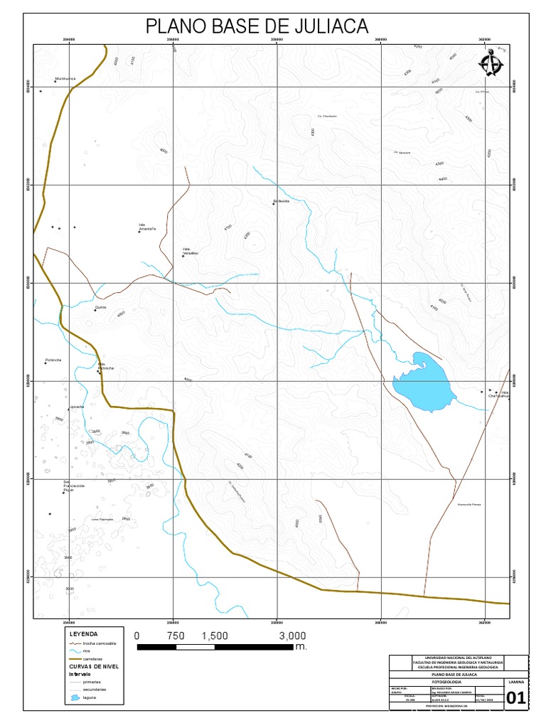 Juliaca Base Map Geological Survey | PDF