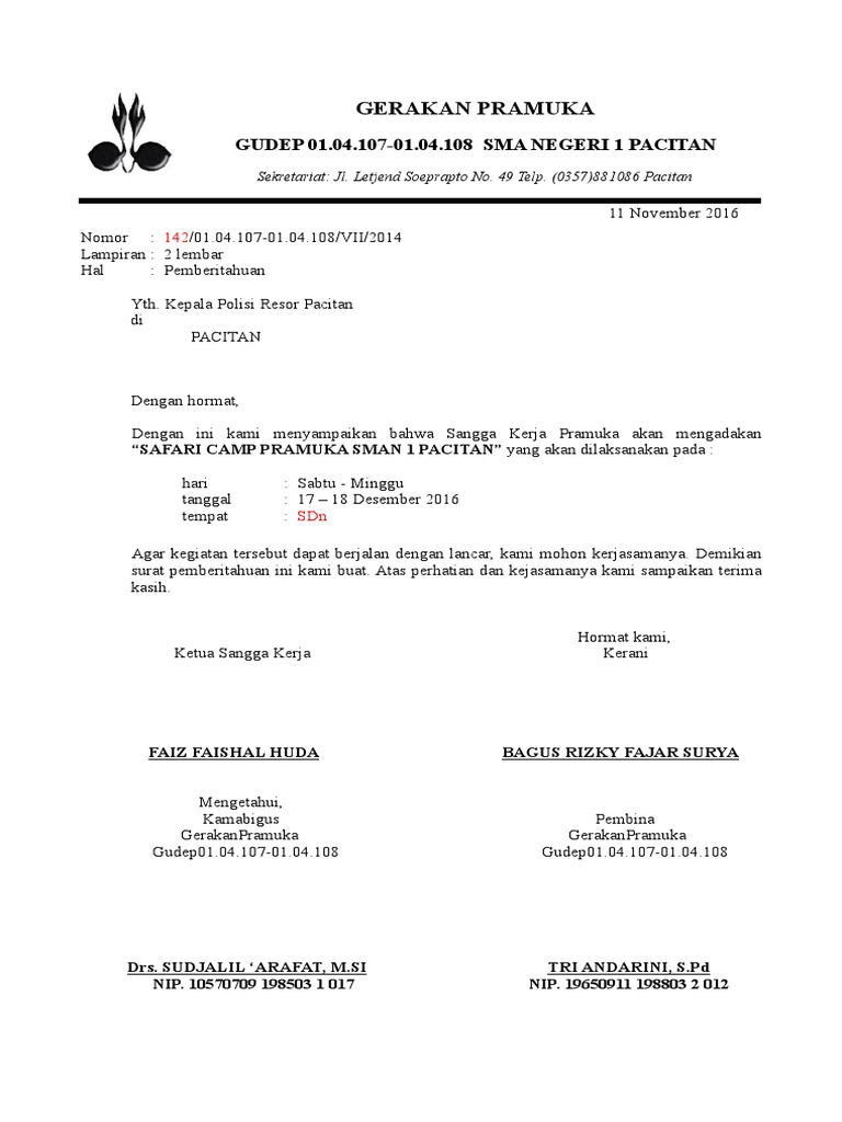 Surat Izin Keramaian Polres | PDF