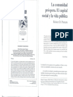 Comunidad Prospera Capital Social y La Vida Publica R Putnam PDF