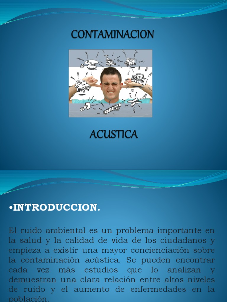 CONTAMINACION Acustica PDF Sonido Decibel