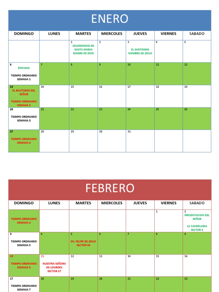 Calendario litúrgico católico 2019: imprime y sigue las festividades