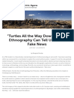 "Turtles All The Way Down": What Ethnography Can Tell Us About Fake News - The Electric Agora