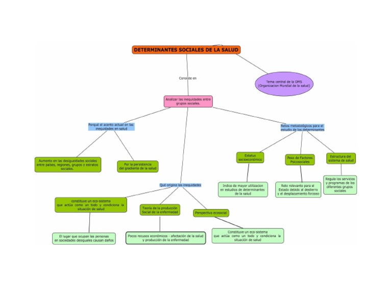 Determinantes Sociales de La Salud Mapa Conceptual