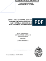 Manual para El Control Geologico de La Perforacion de Pozos