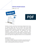 Dampak Positif Dan Negatif Facebook