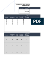 Plantilla Semiautomática MRP Planificación de Requerimientos de Material