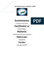 Tarea NO.1 Introduccion A La Educacion A Distacia