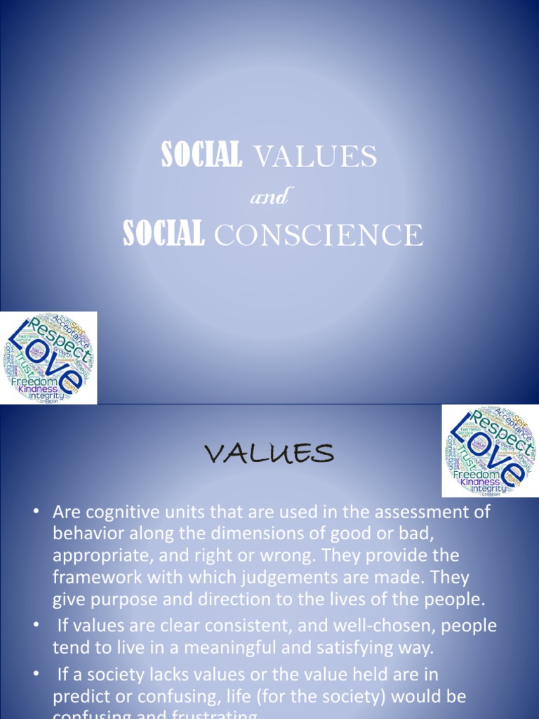 Social Values Value (Ethics) Social Psychology