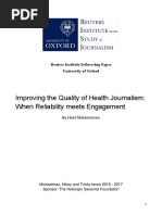 Improving The Quality of Health Journalism: When Reliability Meets Engagement, Heini Maksimainen