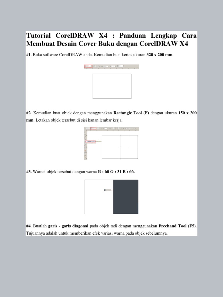 Cara Membuat Desain Cover Buku Dengan CorelDRAW X4 Kumpulan Tutorial