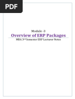 Module 3 - Overview of ERP Packages