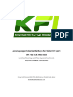 Jenis Lapangan Futsal Lantai Kayu Per Meter KFI Sport