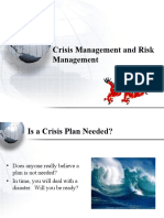 Crisis and Risk Management