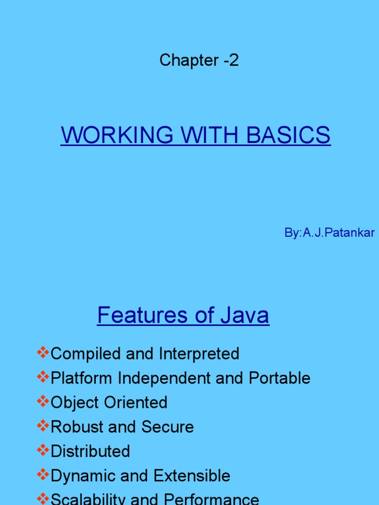 Working With Basics: Chapter - 2 | PDF | Java (Programming Language ...