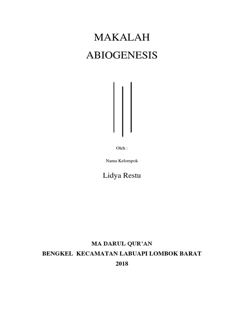 355212082 Makalah Biologi Teori Biogenesis Dan Abiogenesis