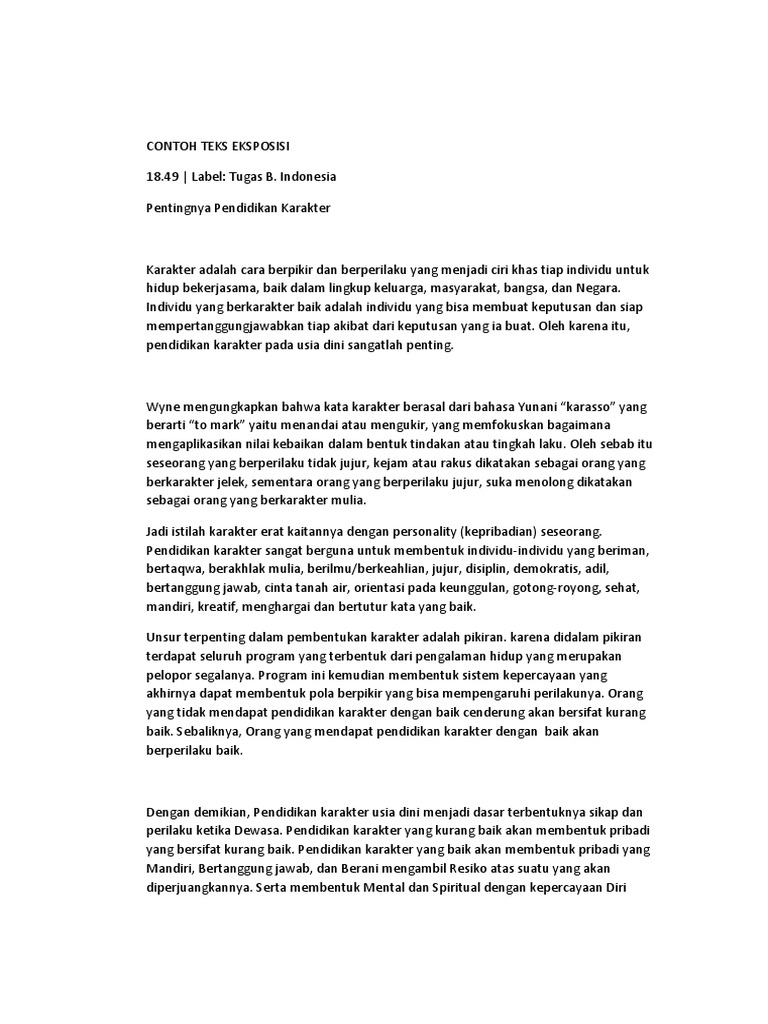 Contoh Teks Eksposisi Download