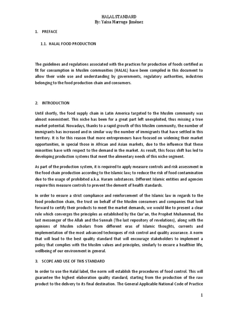 Mexican Halal Standard | PDF | Animal Slaughter | Meat