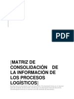 Matriz de Consolidacion y Formacion de Los Procesos Logisticos
