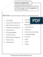 Hyperbole Worksheets Sample