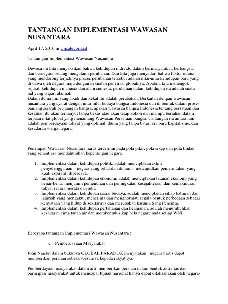 Contoh Karya Ilmiah Wawasan Nusantara - Simak Gambar Berikut