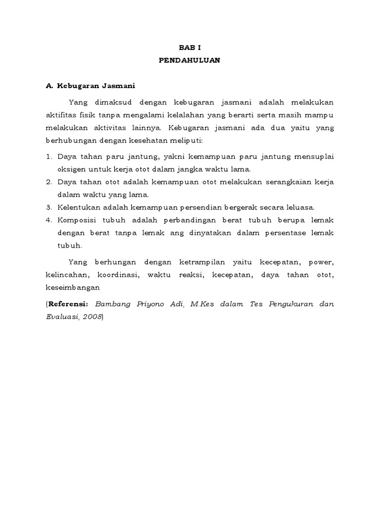 Makalah Kebugaran Jasmani Pdf Contoh Makalah