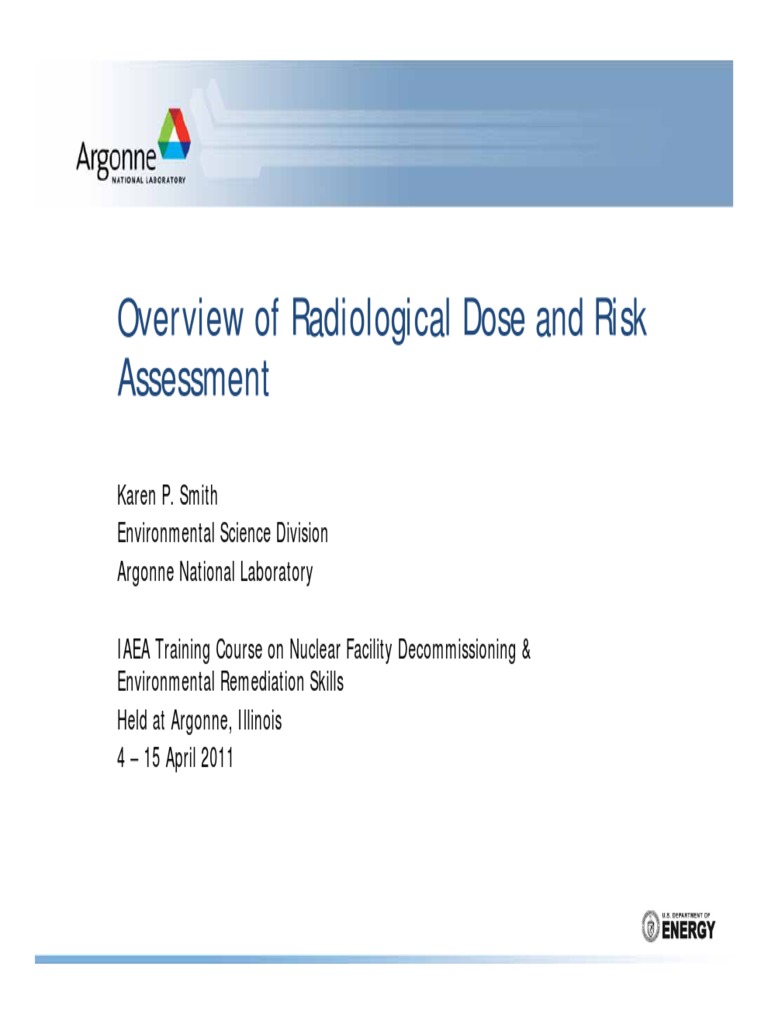 Overview of Radiological Dose and Risk Assessment | Download Free PDF ...