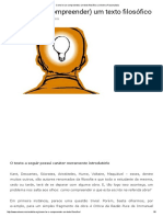 Como Ler (E Compreender) Um Texto Filosófico PDF