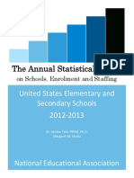 The Annual Statistical Report: United States Elementary and Secondary Schools 2012-2013