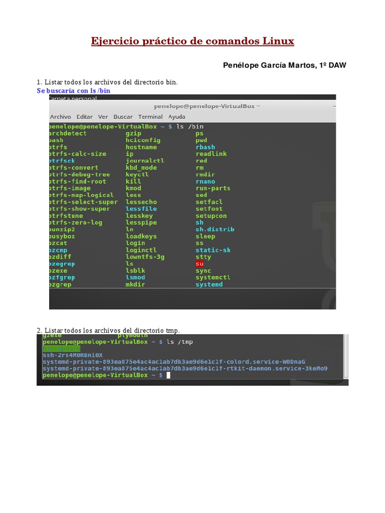 Comandos Linux | PDF | Sistema de archivos | Archivo de computadora