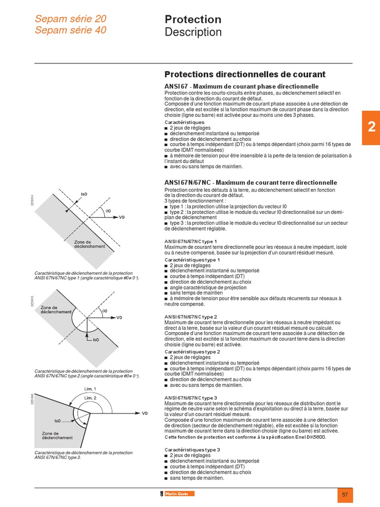Protection directionnelle ANSI 67 et 67N | PDF | Électrotechnique ...
