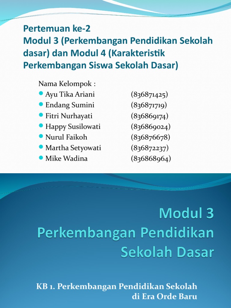 Modul 3 Dan4 Perspektif Pendidikan Sd Edit