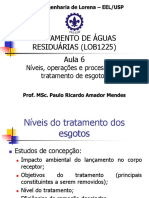 Aula 6 - Níveis, Operações e Processos de Tratamento de Esgotos PDF