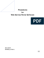 Procedures for Web Service Portal Software